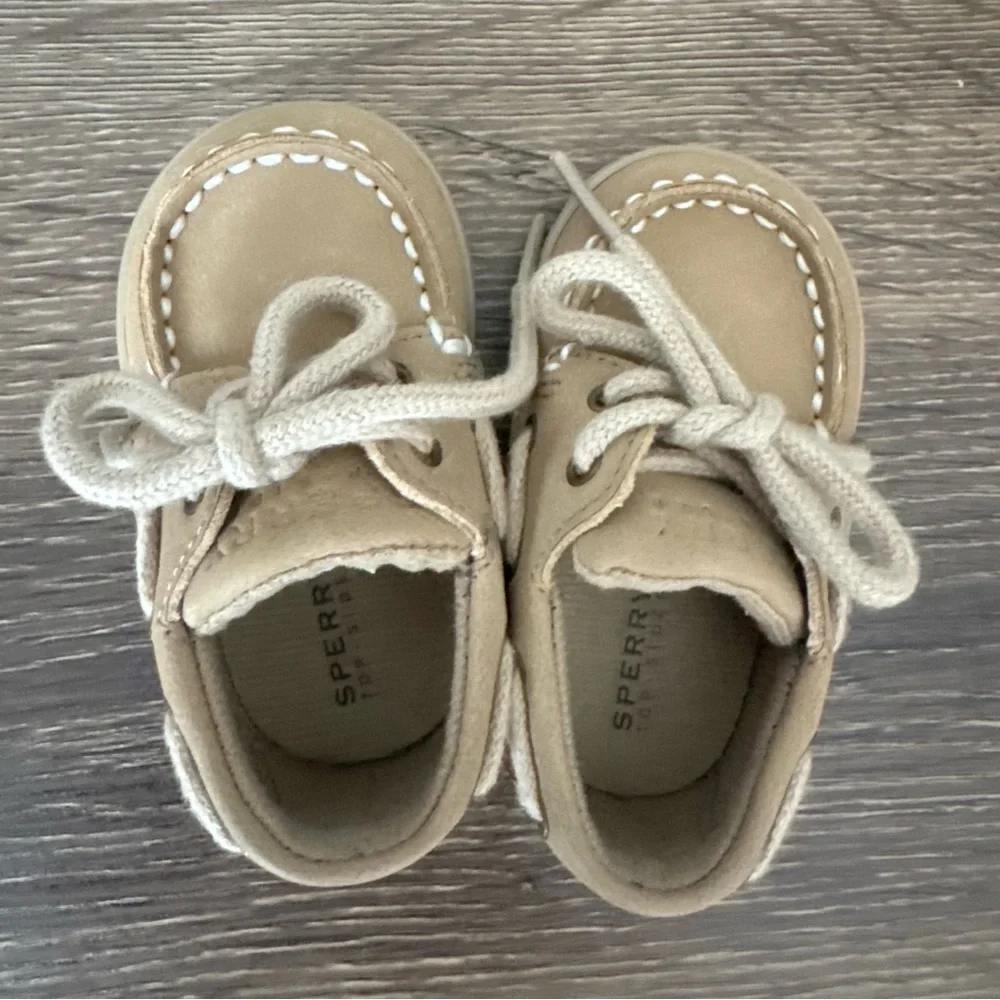 Sperry Top-Sider Baby Boys Crib Boat Shoes Sneakers Sz 1 EUC